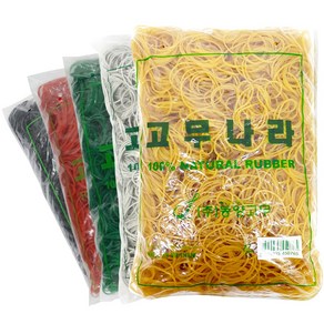 고무나라 노란고무줄 1kg 고무밴드