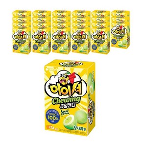 오리온 아이셔 츄잉캔디 청사과맛, 42g, 24개