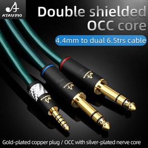 Hifi OCC 4.4mm 밸런스-듀얼 6.5 Ts 오디오 케이블 하이엔드 4.4-듀얼 코드 Pha2a wm1a 1z zx300a 스피커, 01 4.4 to dual 6.5ts_07 0.75m, 02 4.4 to dual 6.5ts