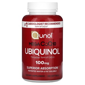 Qunol Mega CoQ10 유비퀴놀 100mg 소프트젤 100정, QunolMegaCoQ10유비퀴놀100mg소프트젤100, 1개