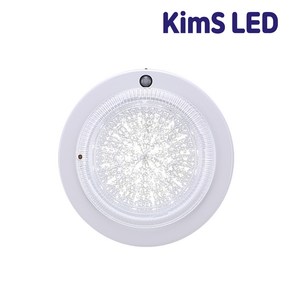 킴스LED 원형 센서등 15W 240mm, 1개, 주광색