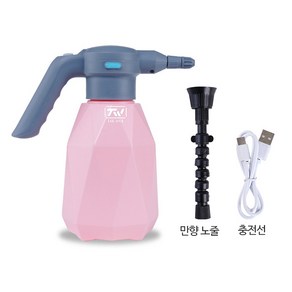 태월 농약분무기 충전식 전동 자동 압축 고압 리틈살포기 분사기2L, 핑크, 1개