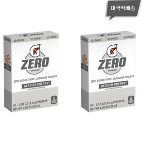 게토레이 제로 분말 글레이시어 체리 10스틱 x 2팩, 30g, 20개