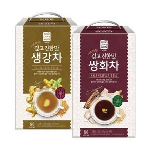 녹차원 [녹차원] 생강차 80스틱+쌍화차 80스틱, 1개, 500ml, 1개