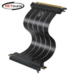 [강원전자] 넷메이트 NM-DPC1722 PCI-E 4.0 라이저 케이블 200mm (블랙/일자형), 본상품선택, 1개