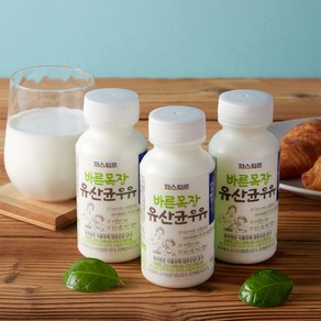 파스퇴르 바른목장 유산균우유 180ml, 12개