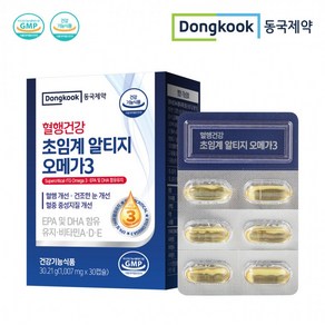 동국제약 혈행건강 초임계 알티지 오메가3 30.21g, 30정, 1개