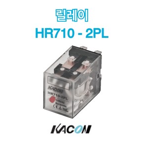 카콘 릴레이 8핀 HR710-2PL AC/DC LY2N Relay LED표시, 12VDC, 1개