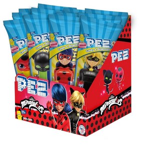 Miaculous Ladybug PEZ 파티 팩 (디스펜서 12개 팩 각 캔디 2개 개별 포장), 1세트