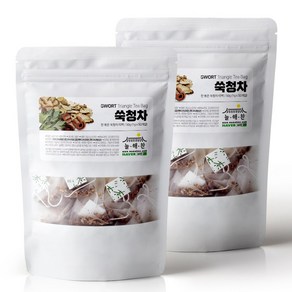 늘해찬 볶은 쑥청차 티백 쑥+당귀+생강+계피 전통차 허브차 대용량 티백차, 1g, 50개입, 2개