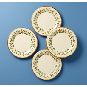 LENOX 레녹스 홀리데이 DINNER PLATES 4개 27cm