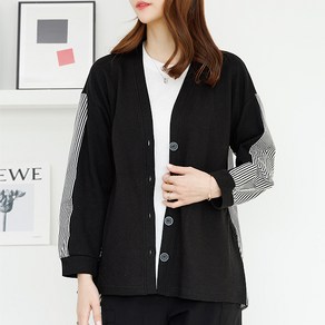 (~110size)셔츠믹스매치가디건 CAC1004_DC4060 엄마옷 빅사이즈