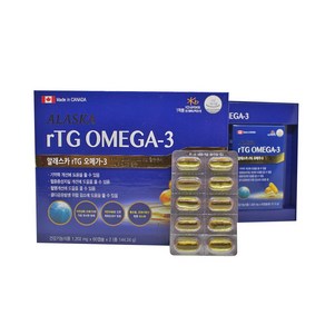 알티지 오메가3[알래스카] 1202mg X 60캡슐 2개월 DHA EPA 비타민D 온가족, 1개, 60정