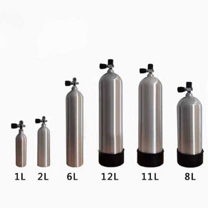 스킨스쿠버 공기 산소통 12L 8L 6L 다이빙용품 실린더, K 광택있는1L가스통