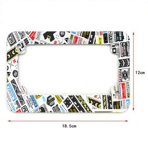 기술 패션 미국 표준 알루미늄 합금 오토바이 번호판 커버 방수 번호판 커버 액세서리, 1개