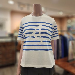 BCBG [올앤선드리] 올썬 스트라이프TS 티셔츠 _ A4M3X405 51 [L/BLUE]