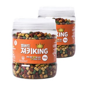 벨버드 강아지 가수분해 져키킹 S, 혼합맛(황태/연어/참치/오리/치즈), 1kg, 3개