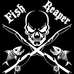 Fish Reape 해골 스티커 자동차 낚시 매니아 데칼스티커, FISHREAPER 반사화이트, 2개