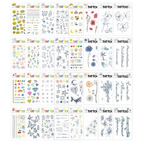 워터프리 물없이 간편한 열타투스티커 쁘띠 타투 열타투 타투스티커 (1EA), TS024벚꽃, 1개