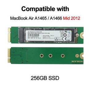 256GB SSD DIY 용품 맥북 에어 A1465 Mid2012 솔리드 스테이트 드라이브 MAC HD 하드 디스크 EMC2558, 01 256GB, 01 256GB, 1개