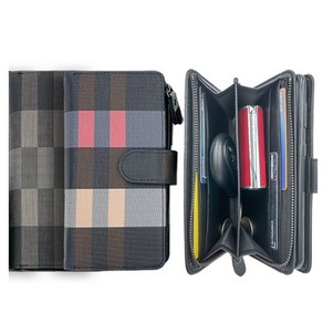 [갤럭시S/노트]엘시 체크 더블월렛 다이어리 카드수납 케이스 S25 S24 FE 울트라 노트20 노트10