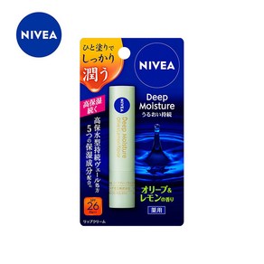 일본 NIVEA 니베아 립밤 딥 모이스처 립, 1개, 2.2g, 올리브 레몬