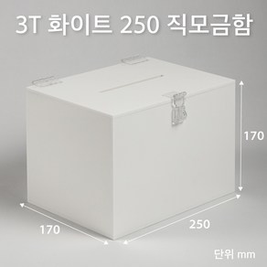 조이사인 직사각 아크릴상자 250x170 / 두께3mm 투표함 응모함 모금함 매장/진열용품