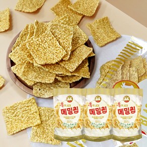 고소한 흑메밀칩 (메밀가루 35% 흑메밀가루 5% 함유) 메밀과자 버큇칩, 3개, 230g