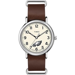 Timex Tibute 남성용 NFL 스카우트 40mm 쿼츠 패브릭 스트랩 Geen Bay Packes 모던.