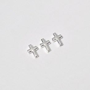 2-3-042 실버 펜던트 통과형 민자 십자가 7.4x11mm(1개)