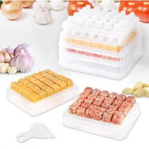 마늘칸칸 다진마늘 소분 보관통 다진 야채 고기 냉동보관 30p, 1Set, 1개