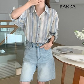 카라 KARRA 77까지 블루뮤트스트라이프셔츠 A3F0165