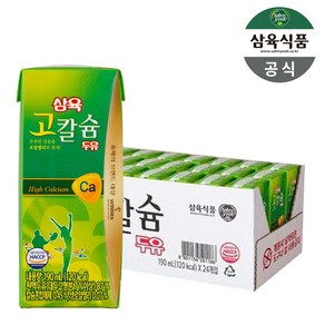 삼육두유 고칼슘 두유, 190ml, 24개