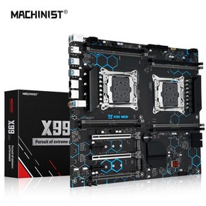 MACHINIST X99 듀얼 LGA 2011-3 마더보드 DDR4 ECC/데스크탑 RAM 지원 인텔 XEON E5 V3/V4 프로세서 SATA3 M.2 NVME X99-D8