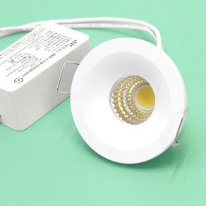 COB LED 다운라이트 1.5인치 3w 플리커프리 매입등 스포트라이트 간접조명 스팟등 가구 매립등, COB 1.5인치 3w (전구색), 1개