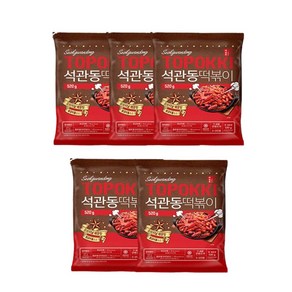 석관동떡볶이 오리지널 매운맛 520g, 5개