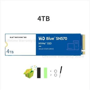 SSD 웨스턴 NVMe SSD 500G 1TB Gen4 PCIe M.2 2280 3D NAND 내장 게이밍 솔리드 스테이트 드 PS4 용, 없음, 1) 4TB-SN570-3500Mbps