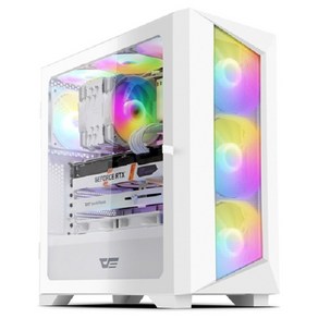 dakFlash 강화유리 PC 케이스 DNX700 MESH RGB, 1개, DNX700 MESH RGB(화이트)