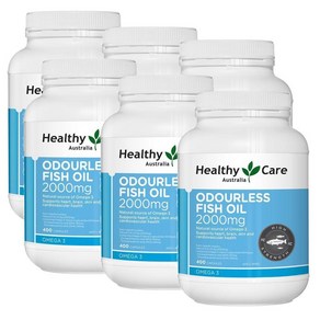 헬씨케어 무취 피쉬오일 2000mg 오메가3 캡슐 Healthy Cae Odouless Fish Oil, 6개, 400정