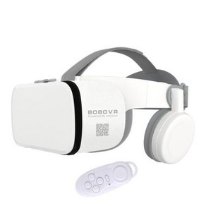 BOBOVR Z6 업그레이드 3D 안경 VR 헤드셋 구글 카드보드 가상 현실 안경 스마트폰용 무선 VR 헬멧, 1개, with white 032