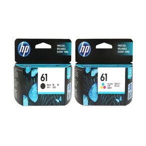 HP NO.61 정품잉크 CH561WA CH562WA, NO.61 (흑백+칼라)세트/정품, 1개