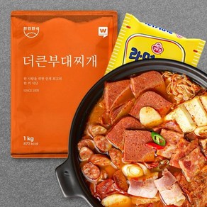 [한인한식] 더큰 부대찌개 1kg X 2팩 (라면사리 1개 증정), 2개