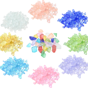 테라리움 젤캔들 양초 화분 어항 수족관 인테리어 장식 컬러 유리구슬 유리자갈, 11 유리자갈 (혼합) 200g, 1개