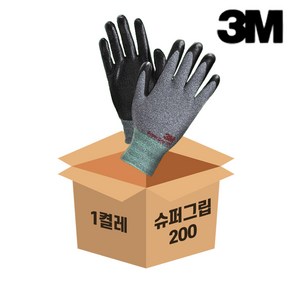 쓰리엠 슈퍼그립 200 산업 코팅 안전 장갑, M(중형), 1개