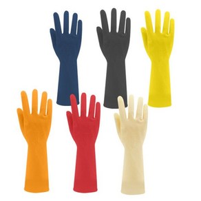 하얀손 세이프핸즈 라텍스 고무장갑 10켤레, 아이보리(중), 중(M)
