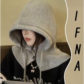 IFNA 이월상품No! 작년재고No! 진짜 190g짜리 2024년형 여성 바라클라바, 1개, 블랙