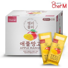 쉐프엠 젤리블리 3종1박스씩 총 60입/샤인머스켓/애플망고/리치, 1.2kg, 3개