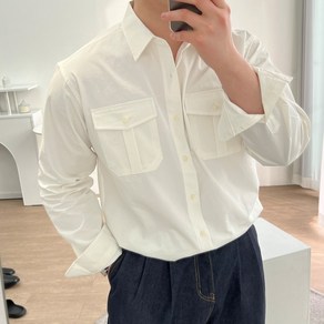 남자 치노 바이오 면 투포켓 캐주얼 셔츠 3Colo
