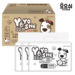 오너클랜 [요요쉬] 대용량 애견기저귀 여아용 2단계 90매 (30매 X 3P), 448g, 3팩