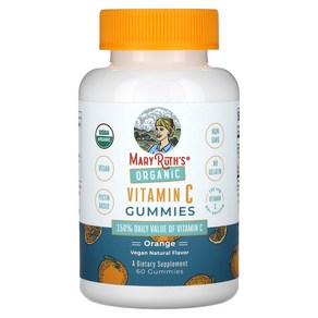 MayRuth's 메리루스 Oganic Vitamin C Gummies Oa 오라nge 135 mg 60 45 Pe Gummy, 상품, 1개, 60정